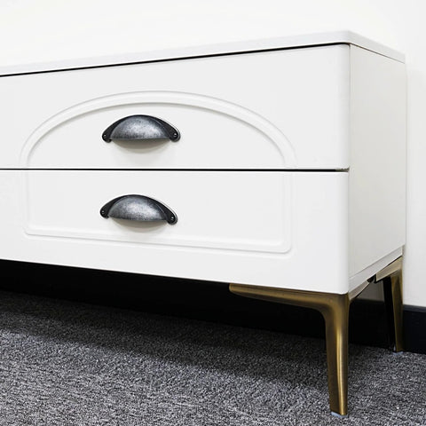 White dresser with 10 Pack 3 Inch Cabinet Cup Pulls Matte Black Swedish Iron Drawer Hardware For Kitchen Cabinets And Drawers.