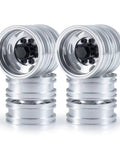 RC Car Repair Kit One Fourteenth Scale Aluminum Alloy Front And Rear Wheel Rim Hub 6x6 Set Pro Grade Replacement close-up