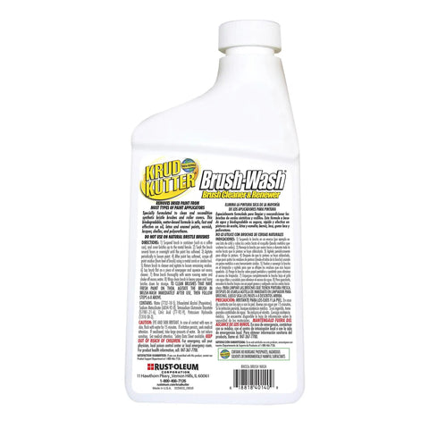 Brush Wash Cleaner And Restorer For Latex And Oil Based Paint 32 Oz Liquid Cleaner bottle with label details visible