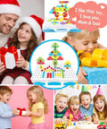 Kids holding gifts and playing with 244 Piece Electric Screwdriver Building Kit For Kids 4 To 10 Years Old DIY Construction Blocks