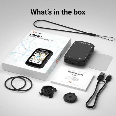 Color Touchscreen GPS Bike Computer CS600 Wireless IPX7 Waterproof Cycling GPS Speedometer with accessories and packaging