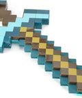 Minecraft Transforming Diamond Sword And Pickaxe 2-In-1 Toy For Kids, Role Play Gear in sword form on white background