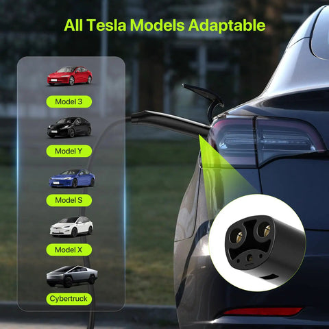 Tesla Level 2 EV Charger 40A Portable 9.6kW With NEMA 14 50 Plug 240V, 25 Ft Cable, for all Tesla models including Model 3, S, Y