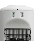 Back view of Top Loading Water Cooler Dispenser That Fits 3 And 5 Gallon Bottles, Freestanding Stainless Steel Reservoir