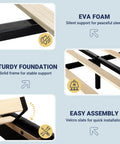 Ultra Legit Comfy Queen Bed Frame With Adjustable Corduroy Headboard And Sleek Black Platform Design For Your Bedroom Glow Up Easy Peasy Setup Solid Build Quality, showcasing sturdy foundation with EVA foam support.