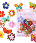 Colorful Clip On Flower And Butterfly Spoke Decorations For Kids Bicycles Universal Fit Easy Snap On Spoke Accessories in packaging
