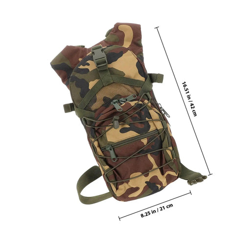 Go To Lightweight Hiking Backpack For Women, Oxford Cloth Daypack In Jungle Camo with dimensions 16.5x8.25 inches