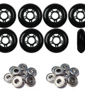 Outdoor Inline Skate Wheels 89A 72mm 8 Pack With ABEC 9 Bearings Choose Size Color Black Durable Polyurethane For Real Smooth
