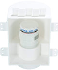 Redi-Vent Air Admittance Valve With Recessed Box And Grill White For One And A Half Inch Or Two Inch ABS Or PVC Piping One Piece Construction