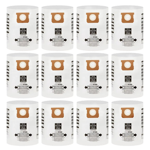 12 Pack Shop Vac Vacuum Bags For 10 14 Gallon Heavy Duty Type F And Type I High Efficiency Grime Busting Dust Collection Bags