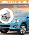 Image of Two Pack Sun Visor Clip Holder for Mitsubishi Outlander Lancer Evo X ASX 2012 2016 Replacement MR654343 MR654610 next to car
