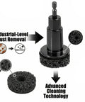Wheel Hub Resurfacing And Stud Cleaning Kit For Quick Rust Removal On Lug Nuts And Brake Rotors with cleaning disc