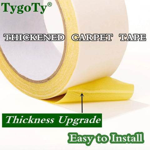 Heavy Duty Double Sided Rug Tape For Area Rugs And Hardwood Floors No Slip Residue Free 2 Inch By 10 Yards Thick Yellow Glue Carpet Tape