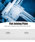 10 Pack Flat Mending Plates With 2 Holes Aluminum Brackets for vertical joints; industrial aluminum structure background