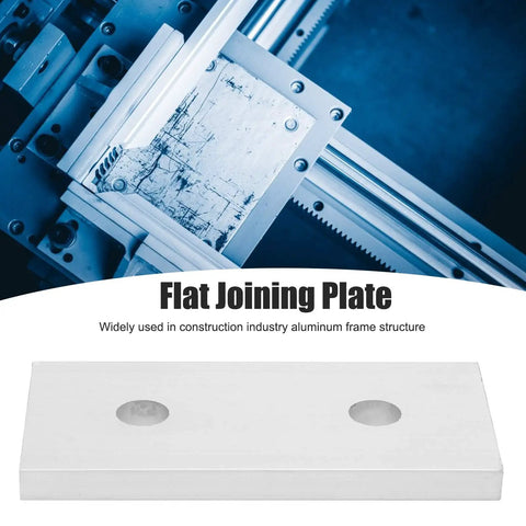 10 Pack Flat Mending Plates With 2 Holes Aluminum Brackets for vertical joints; industrial aluminum structure background