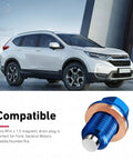 Upgrade Your Ride With This Sweet Blue M14 Aluminum Oil Drain Plug Featuring A Magnetic Catcher For Clean Engine Oil And A CNC Machined Anti Leak Gasket Kit That Works Perfectly As A Universal Fit For Most Cars And Trucks To Keep Your Motor Running. Blue M14 x 1.5 aluminum magnetic oil drain plug for cars and trucks