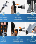 Heavy Duty High Pressure Toilet Plunger And Air Drain Blaster That Kicks Stubborn Clogs To The Curb Fast saves you serious dough on plumbers.