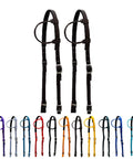 Built To Last Nylon Padded Sliding Single Ear Horse Headstall, Adjustable Comfort Fit, set of 2, multiple color options shown
