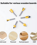 Pro Woodworking 100 Piece Router Bit Set With One Quarter Inch Shank Aluminum Case Tungsten Carbide Bits for wood types