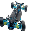 1 To 10 Scale Alloy And Carbon D4 AWD Drift RC Car Frame Kit showcasing 255mm wheelbase and metal shocks