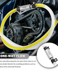 One Man Brake Bleeding Kit Hose With One Way Check Valve Clamp And Bleeder Adapter Translucent Soft Hydraulic Bleeder Hose For Cars And Motorcycles Easy Bleed With No Backflow And Mess Free shown with engine detail.