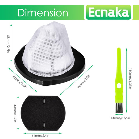 Replacement Featherweight Filters For 3-In-1 Lightweight Stick Vacuum 2030 Series Compatible With 20301 dimensions image