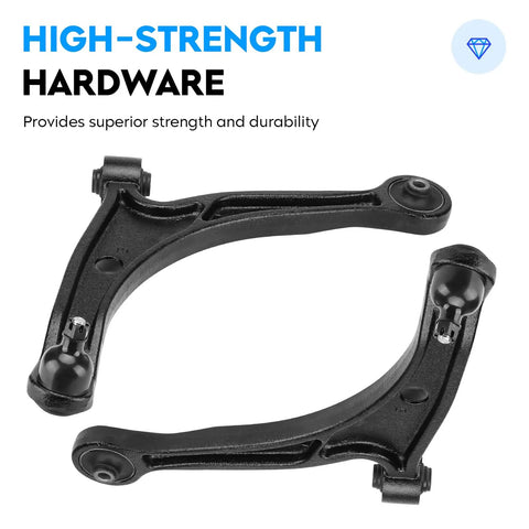 Front Lower Control Arm With Ball Joint For MDX 2006 And Pilot 2006 2008 Left And Right Driver And Passenger Replacement Suspension Kit With End Links 4 Piece, black hardware