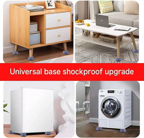 4 Pack Rubber Round Washing Machine Feet Pads Deliver Rock Solid Anti Vibration Anti Walk Noise Reduction and Anti Slip With Universal Fit For Floor Protection In Home Laundry