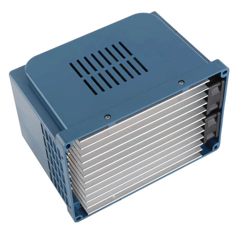 Three Phase VFD Inverter 380V AC 4KW With Built In Filter Low EMI For Spindle Motor Speed Control Great For CNC Machines And Industrial Apps Today Now blue metal housing