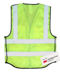 Back view of Heavy Duty Breakaway Mesh Hi Vis Safety Vest With 3M Reflective Strips showcasing breathable material and visibility features.