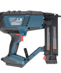 Pro Grade 18V Brushless 18 Gauge Cordless Brad Nailer Kit With 2.0 Ah Battery Charger showing side view for trim and cabinet work.