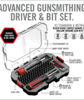 Pro Grade Gunsmithing Torque Kit With 83 Bit Set Magnetic Bit Driver And LED Screwdriver in rugged case with slide locks