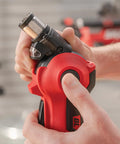 Close-up of Build Ready 12V Brushless Auto Hammer Kit handheld trigger, showcasing compact design and smooth operation.