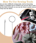 Ten Piece Tube Turner Sewing Tool Kit for Fabric Tubes and Loops with Small Medium Large Turners shown.