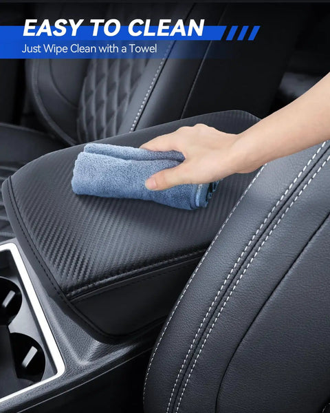 Cleaning Armrest Cover For 2022 2023 2024 2025 Mitsubishi Outlander SE Black Edition SEL Center Console with microfiber cloth