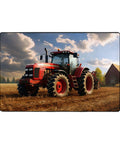 Fantasy Farm Tractor Area Rug 36x24 Inch Soft Homey Non Slip Floor Mat featuring red tractor on a field under blue sky