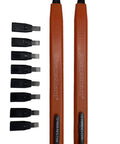 AlwaysSharp Refillable Mechanical Carpenter Pencil Two Pack with Eight Replacement Black Graphite Tips and Pocket Clip displayed.