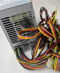 Industrial Control Computer Power Supply 460W Full Power, Beefed-Up Rugged 460 Watt DC PSU for Industrial PCs and Controllers, rear view with bundled cables