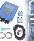 Heavy Duty Ultrasonic Liquid Flow Meter With TM-1 And TS-2 Transducers, DN20-700mm, IP67, accessories included