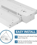 Close-up of 4Ft LED High Bay Lights For Warehouse And Shop with installation features, heavy duty industrial grade.