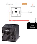 Beefy 40 Amp SPDT 5 Pin Automotive Relay 12VDC Contactor Switch Pack For Trunk Pop Up Remote Start Lighting And More 2 Pack JD2912 1Z with wiring diagram