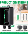 Deep Switch Box With Hardware Waterproof ABS Plastic Electrical Project Case For Tools Extra Wiring Room 4.4 X 2.7 X 2.3 Inch Interior Safe Power Off Box Compatible With 71834 71007 71651 71054 71577, 4.33-inch dimensions