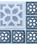 Crack Shape Breeze Block Concrete Molds For Wall Decor Durable Plastic Molds 12x12 Inch 3 Inch Depth Weatherproof DIY Brick Panels For Indoor Outdoor Use