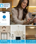 Wireless Dimmer Switch Kit With Remote Receiver For Alexa Voice Control, app setup, and light control scenarios.