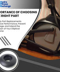 Outside Pedal Arm Bushing Replacement Part P270043 for Ellipticals Fits E20 and E25 Series Restores Smooth Motion Reduces Wobble Quiet Ride Direct Replacement Hardware Easy Install and Long Lasting Performance black elliptical bushing