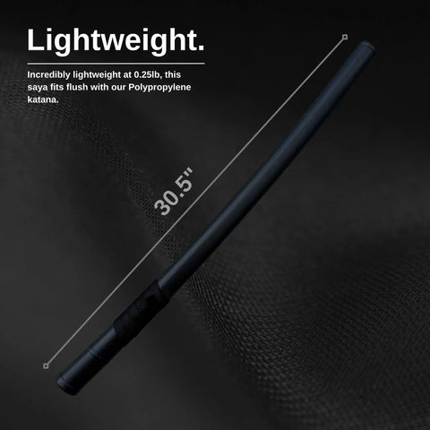 30.5 inch black saya for 39 Inch Polypropylene Martial Arts Training Sword With Black Saya Scabbard, Durable Lightweight Practice Blade