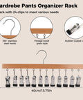 Straight Up Sturdy Wooden Closet Organizer Pack With Heavy Duty Metal Hanging Clips For Maxing Out Vertical Wardrobe Space And Ditching Daily Clutter. 2-pack with wooden hangers and rubber-coated clips.
