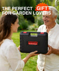 Elderly man receives a gift of cordless electric pruning shears with 2.1 inch cutting capacity and LCD display in a case