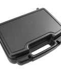 Hardcore Plastic Toolbox With Smooth Detachable Tray Tool Organizer Packs All Your Metal Fasteners And Construction Parts Away Neatly Strong Grip Hauls It To Any Job Site, black exterior.