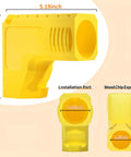 Table Saw Dust Collector Adapter For Gravity Powered Dust Collection With Easy Hook Attach DeWalt Compatible dimensions diagram
